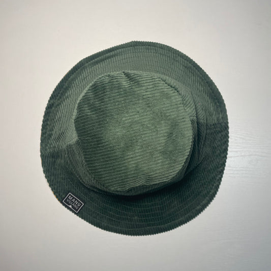 Sombrero Reversible Anaranjado / Corduroy Verde