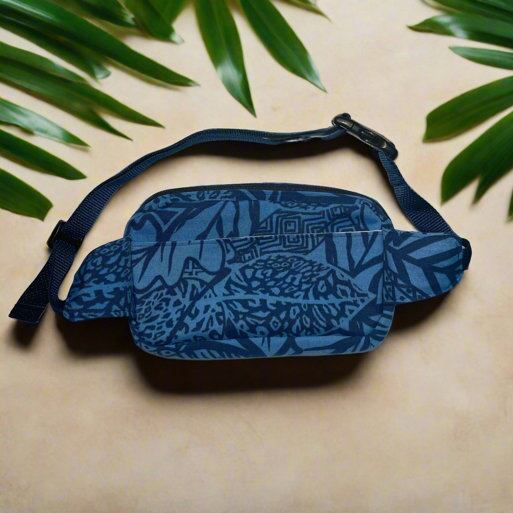 Blue Tropical Belt Bag