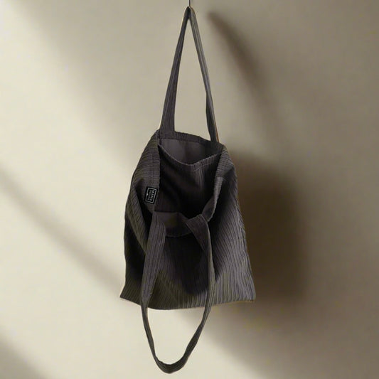 Corduroy Tote Bag Gris