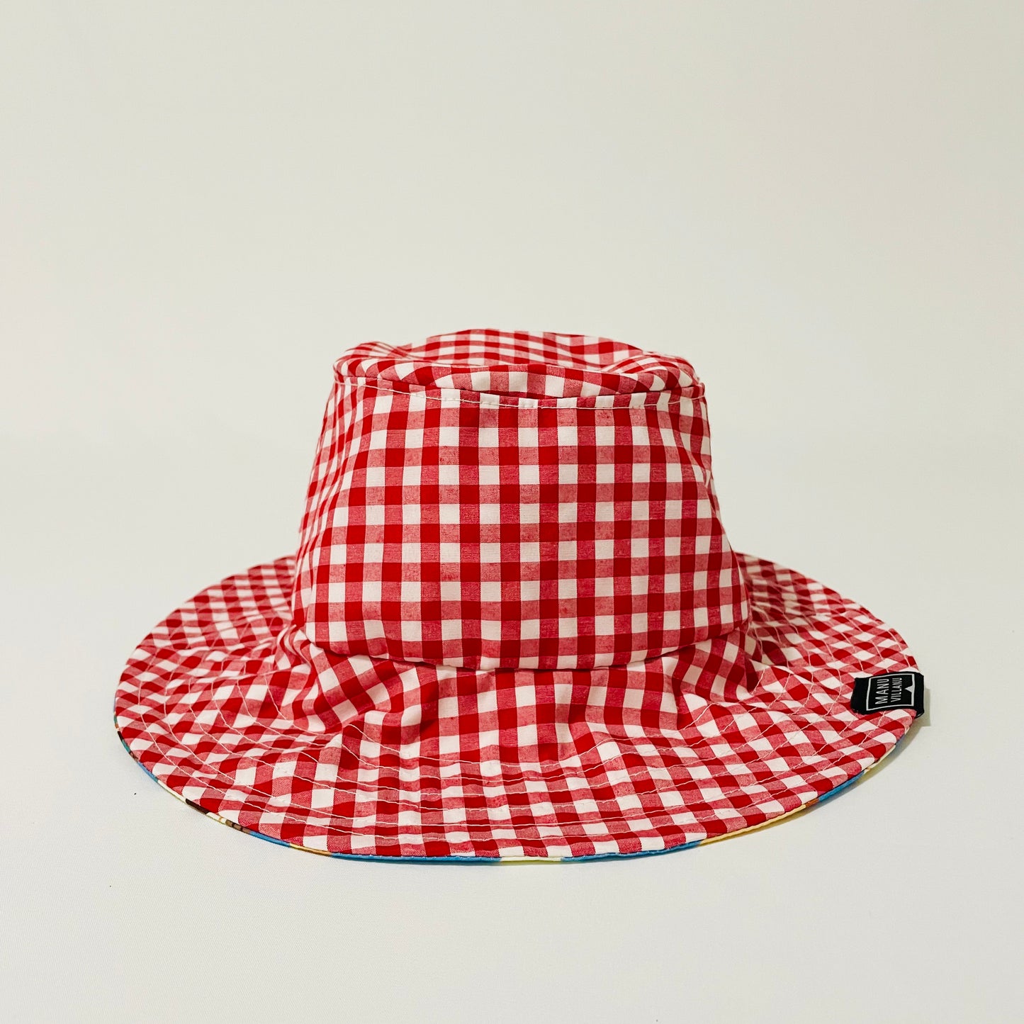 Food Trucks / Gingham Reversible Bucket Hat