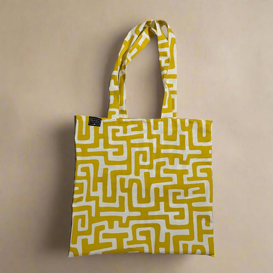 Yellow Maze Tote Bag