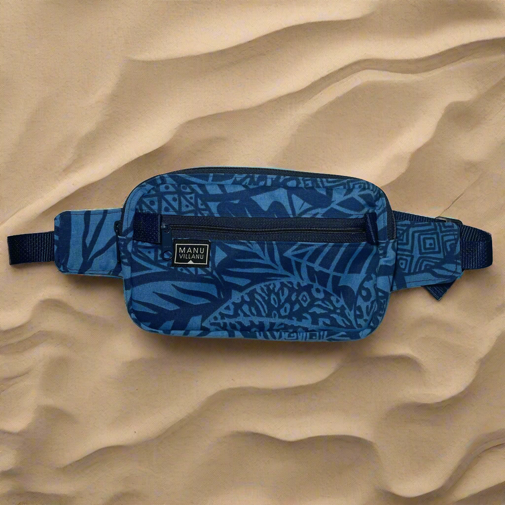 Blue Tropical Belt Bag