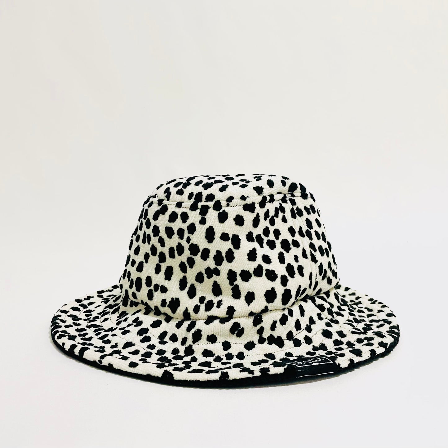 Spots / Black Corduroy Reversible Bucket Hat