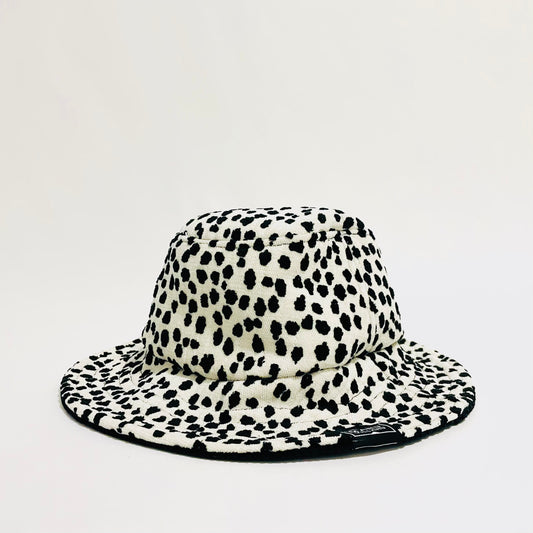Spots / Black Corduroy Reversible Bucket Hat