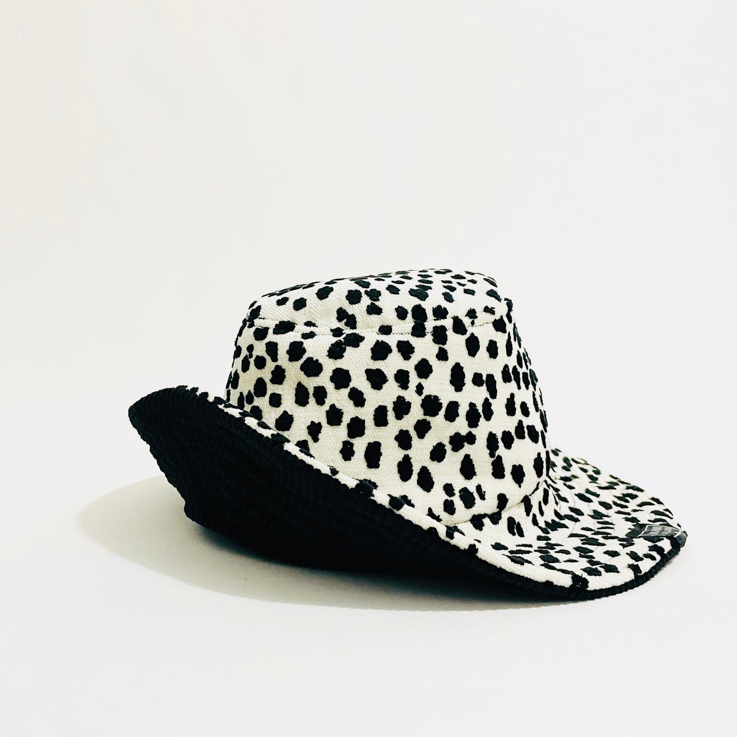 Spots / Black Corduroy Reversible Bucket Hat