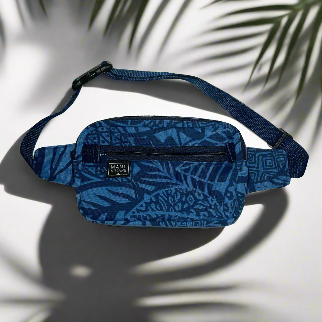 Blue Tropical Belt Bag