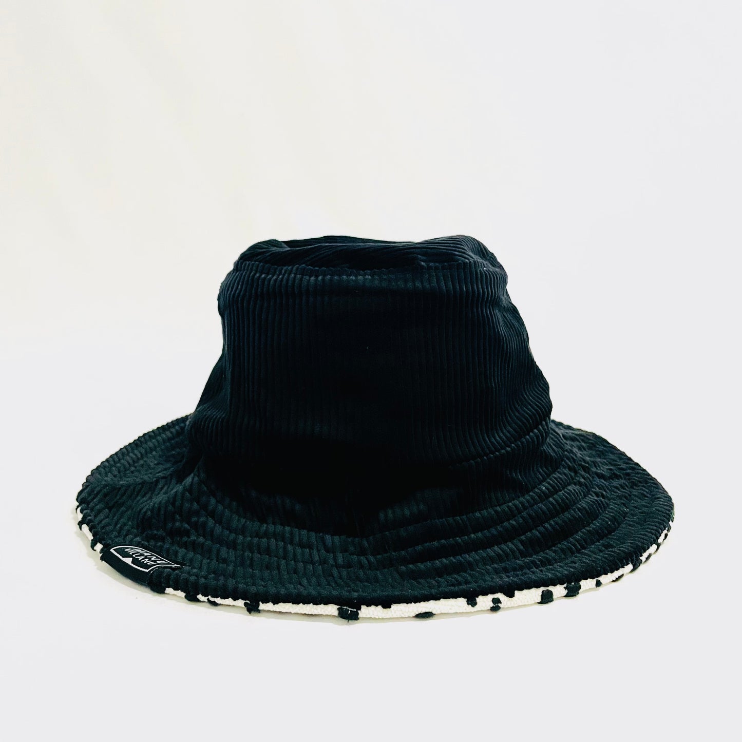 Spots / Black Corduroy Reversible Bucket Hat