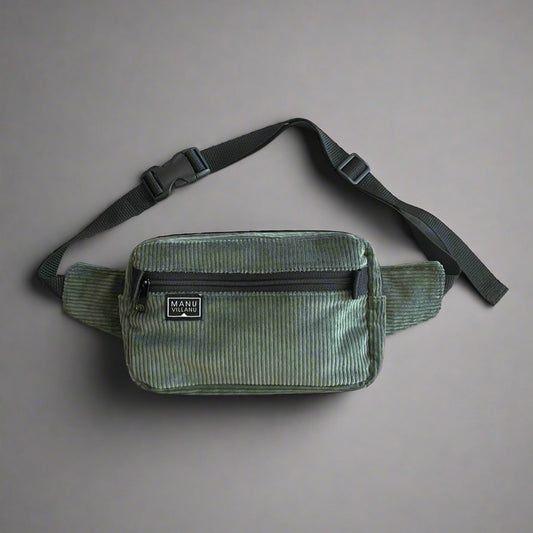 Green Corduroy Belt Bag