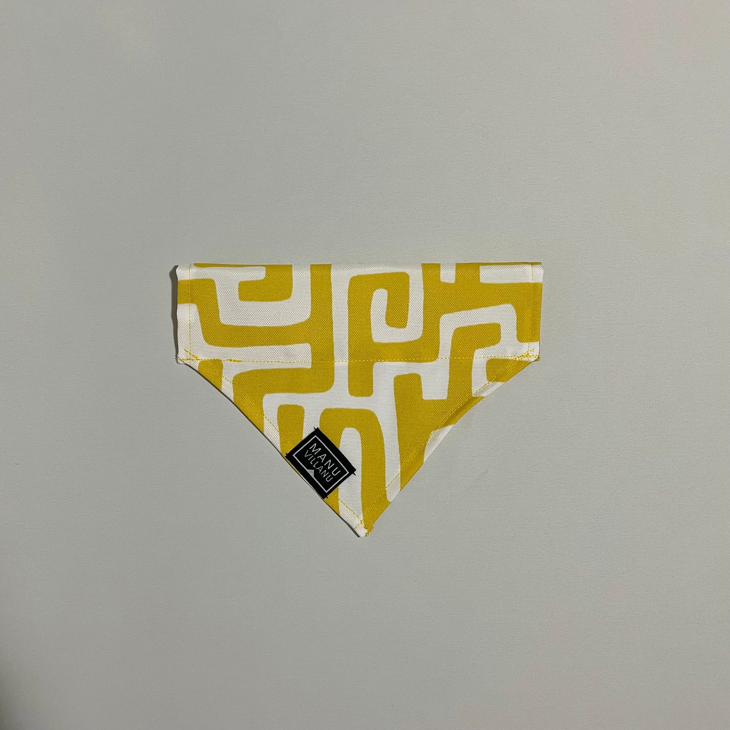 Yellow Maze Dog Bandana - Over the Collar