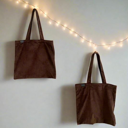 Espresso Corduroy Tote Bag