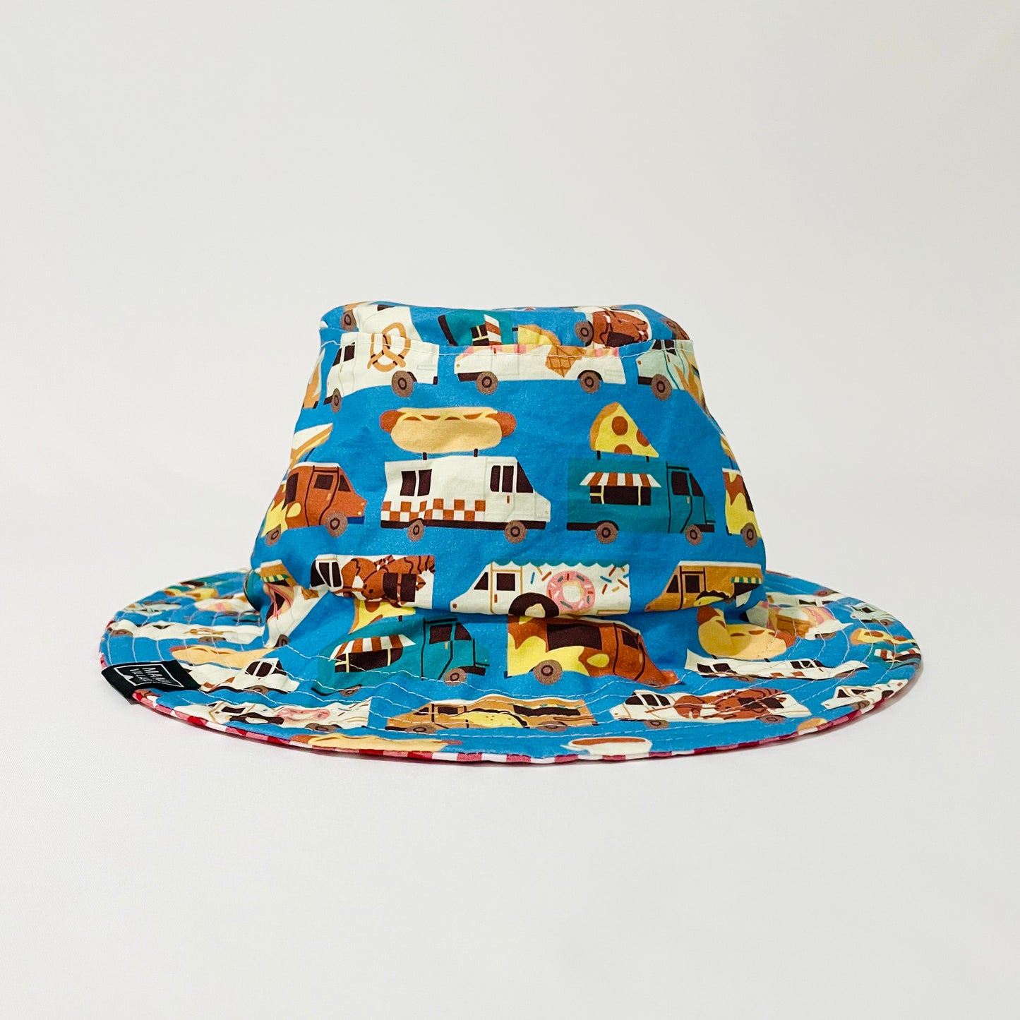 Food Trucks / Gingham Reversible Bucket Hat