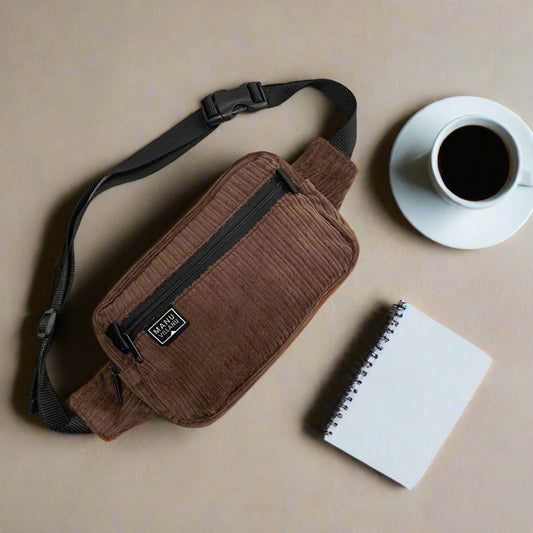 Espresso Corduroy Belt Bag