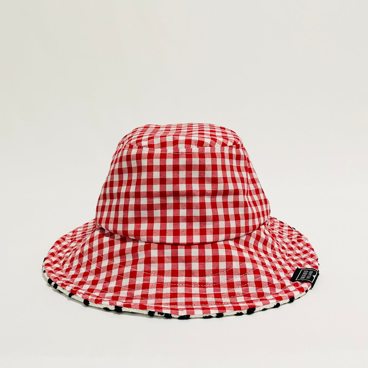 Spots / Gingham Reversible Bucket Hat