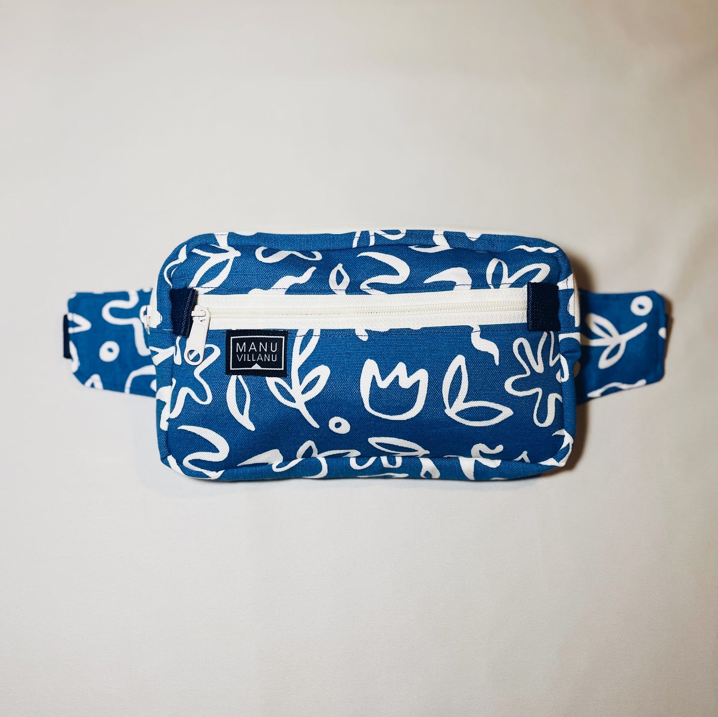 Blue Floral Belt Bag