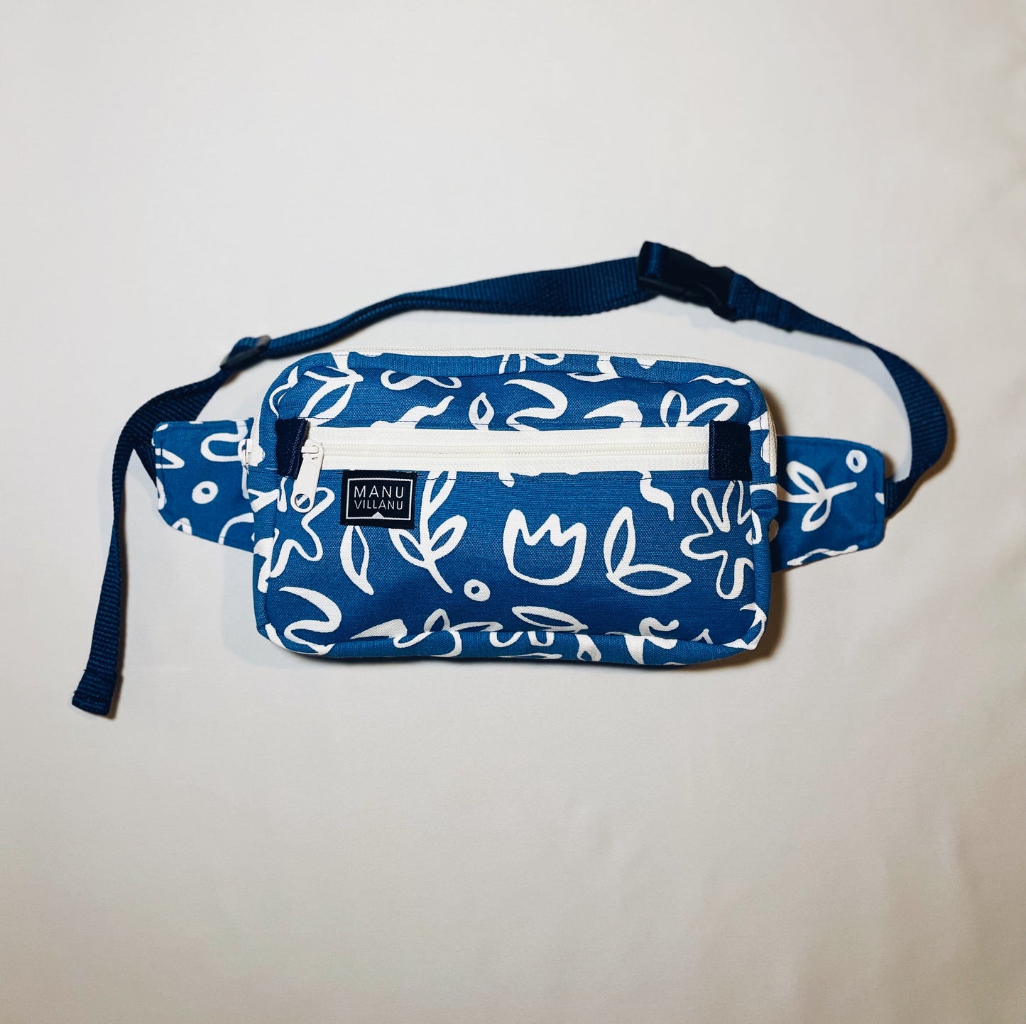 Blue Floral Belt Bag