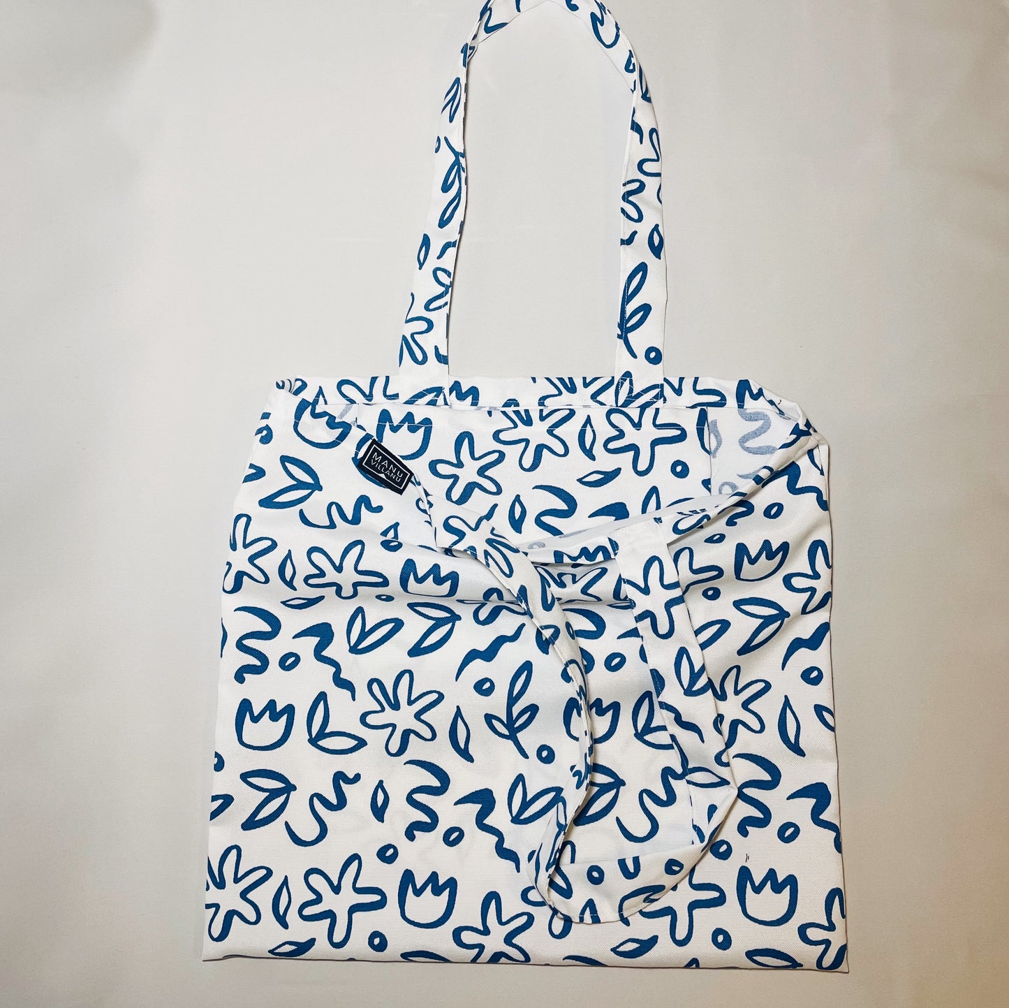 White Floral Tote Bag