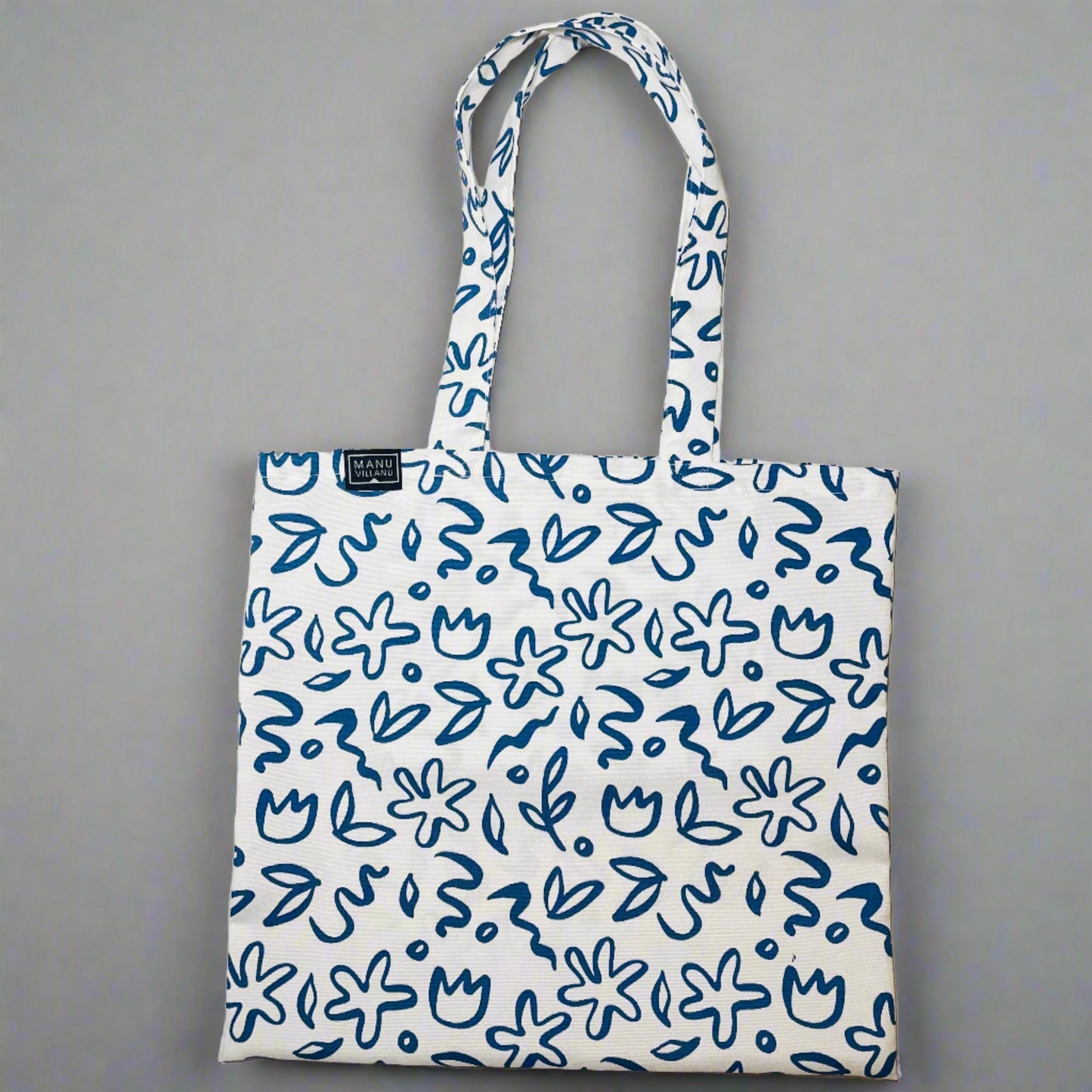 White Floral Tote Bag