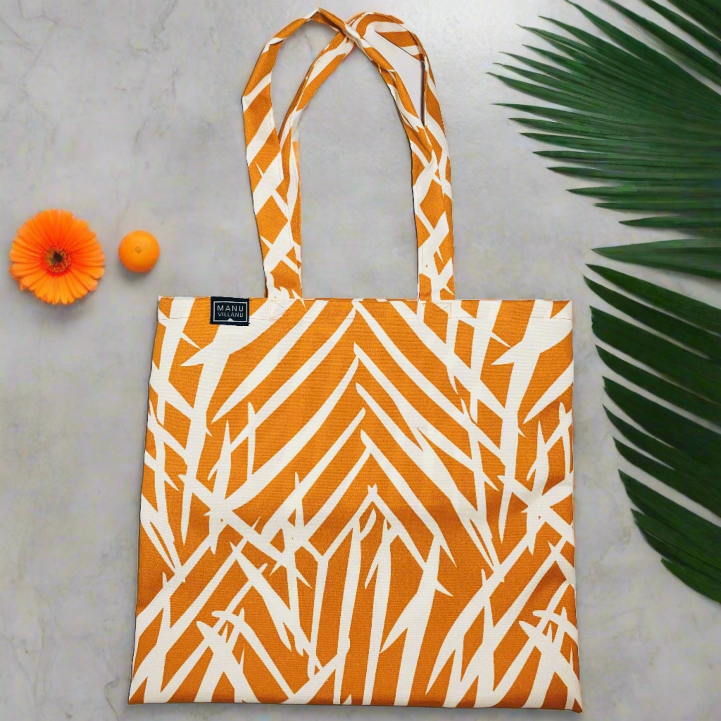 Palm Orange Tote Bag