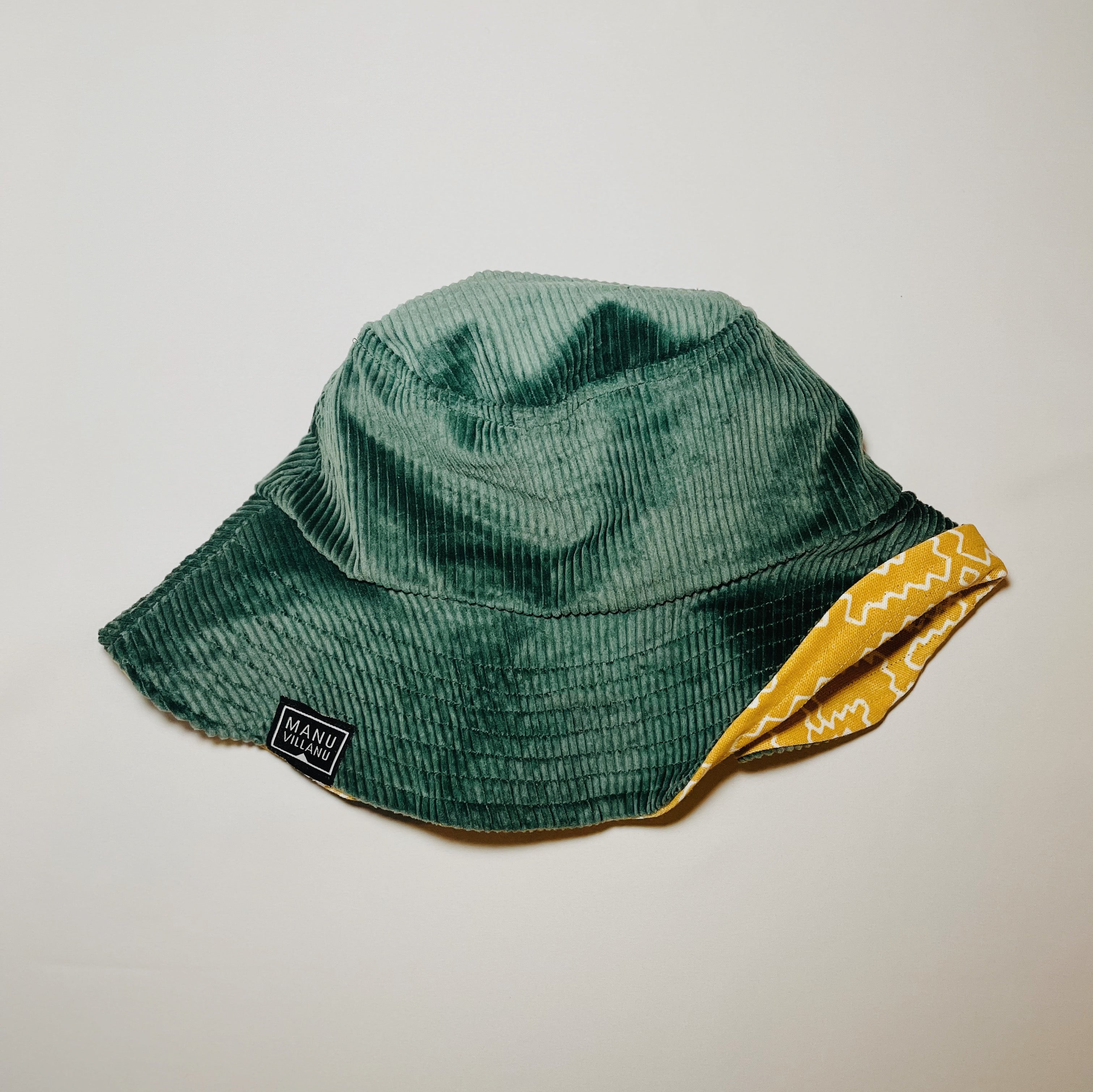 Gypsy Yellow & Green Corduroy Reversible Bucket Hat – MANU