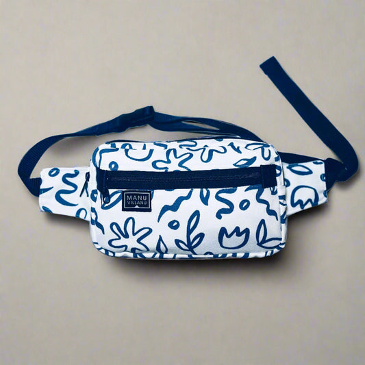 White Floral Belt Bag